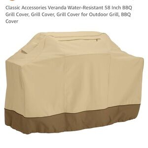 NWT. Canvas grill cover. Brand new sold in original packaging. 58”Lx24”Dx48”H